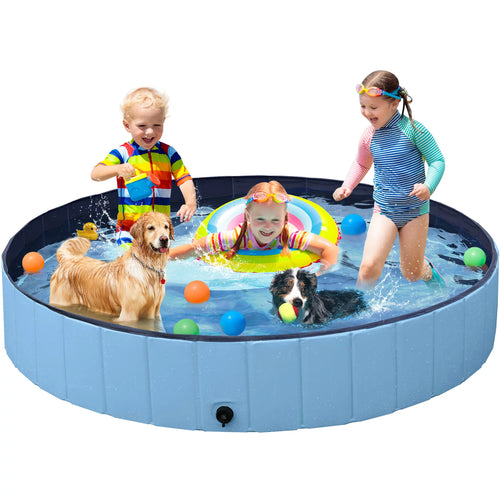 Foldable Pet Swimming Pool, Portable Dog Bath Tub Indoor and Outdoor, PVC Portable Wash Tub for Pet Dogs for Garden/Beach/Yard/Home Use