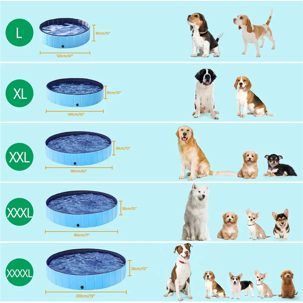 Foldable Pet Swimming Pool, Portable Dog Bath Tub Indoor and Outdoor, PVC Portable Wash Tub for Pet Dogs for Garden/Beach/Yard/Home Use